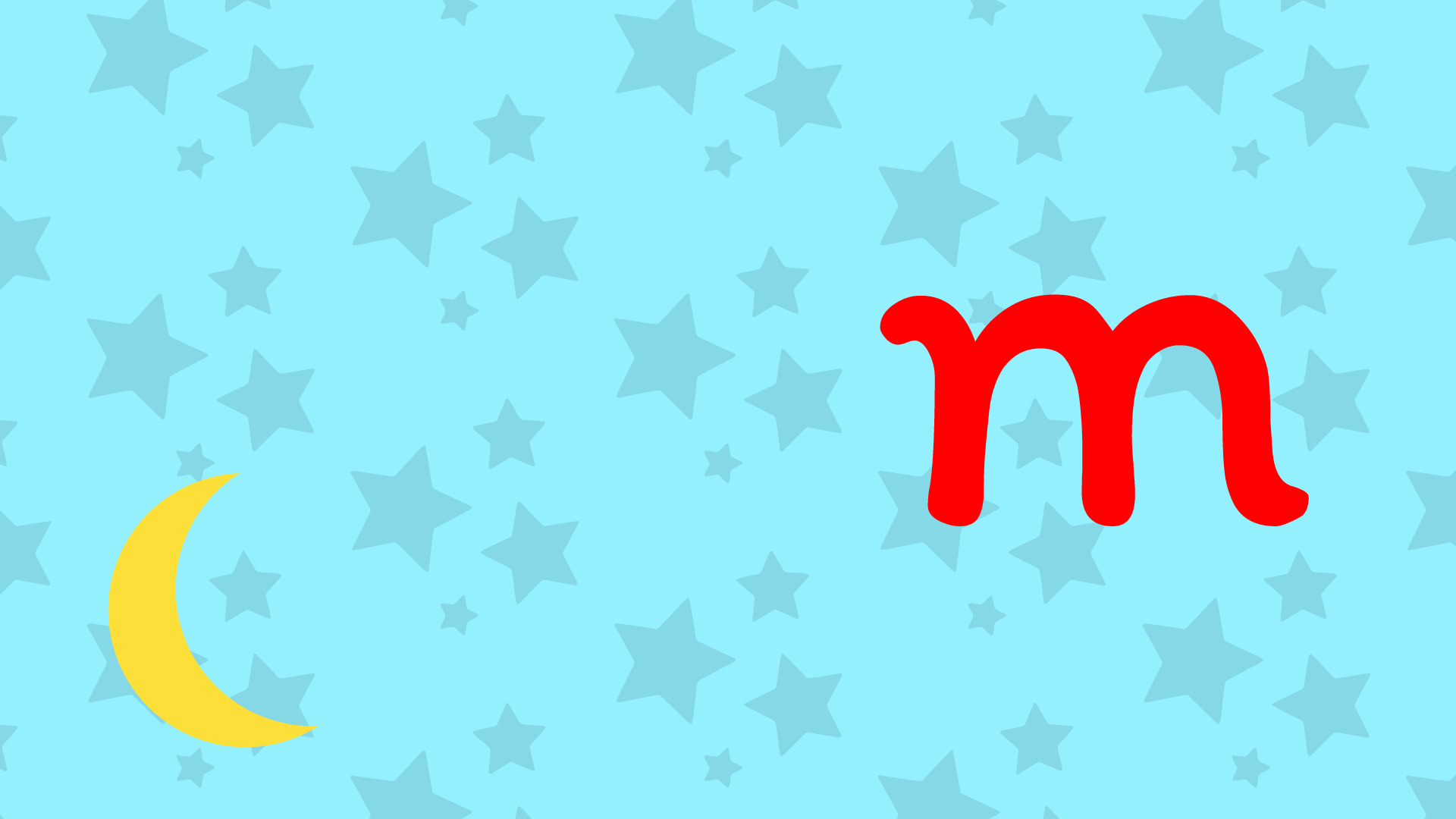 m Is For moon - Lower Case